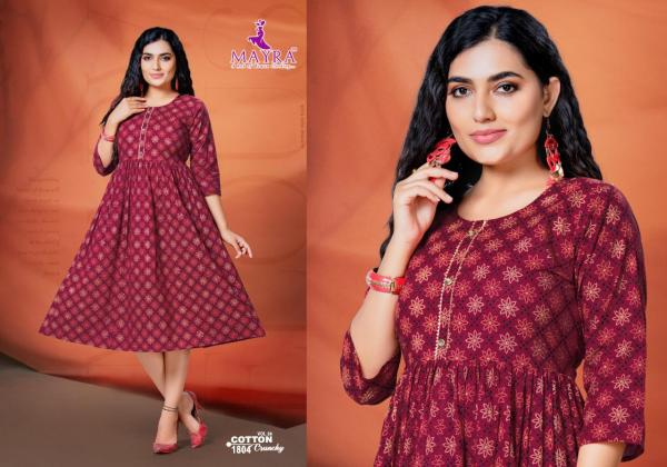 Mayra Cotton Crunchy 4 Fancy Jaipuri Cotton Flair Kurti